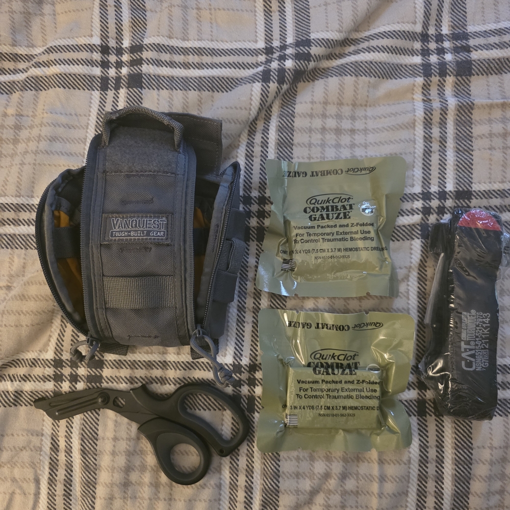 Vanquest Gray Tactical Pouch with Accessories